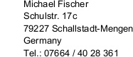 Impressum Fischer Websoft Webdesign Freiburg